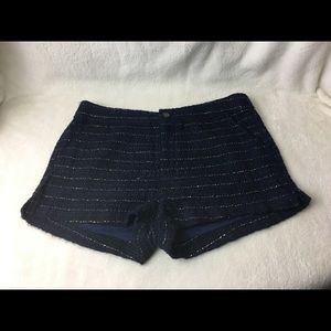 NWT Ambercrombie & Fitch Blue/Gold striped shorts